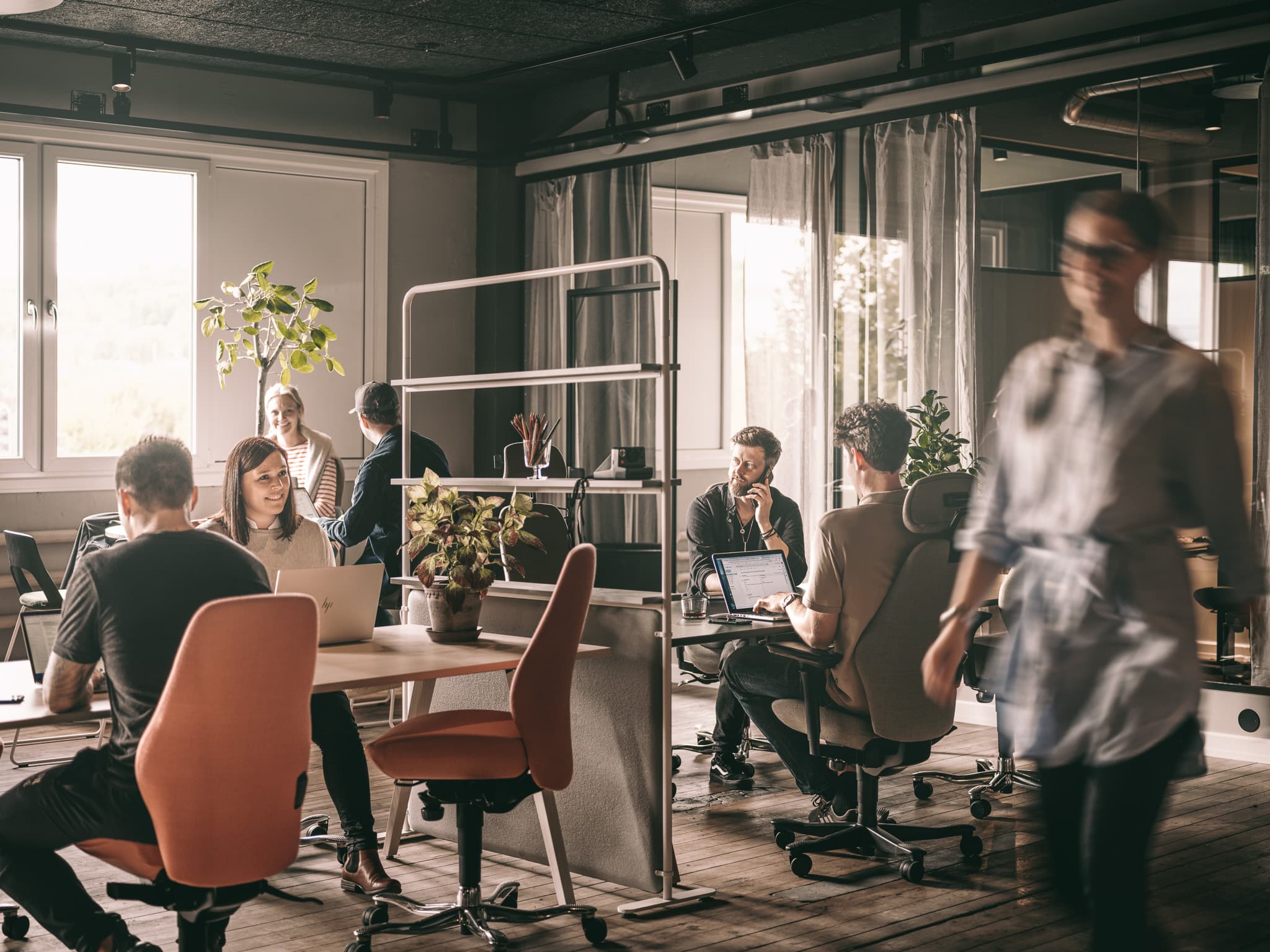 Coworking-space Falköping - öppet kontorslandskap på B6 Cowork